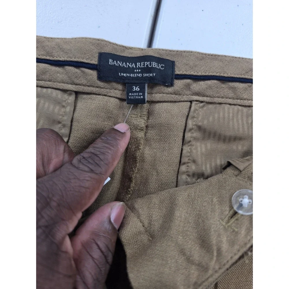 NWT Banana Republic Linen Blend Chino Shorts Mens Size 36 7